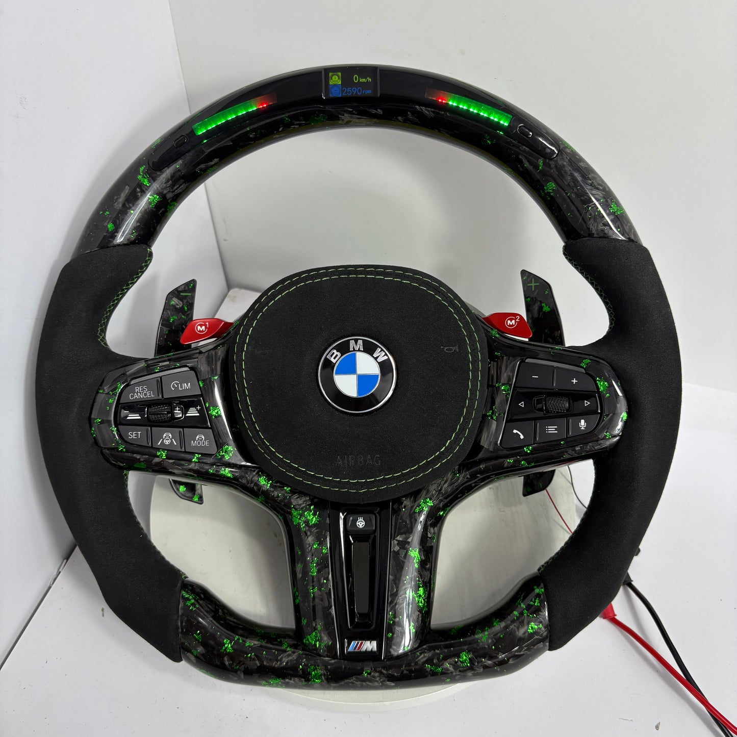 Custom BMW M8 Steering Wheel — front view