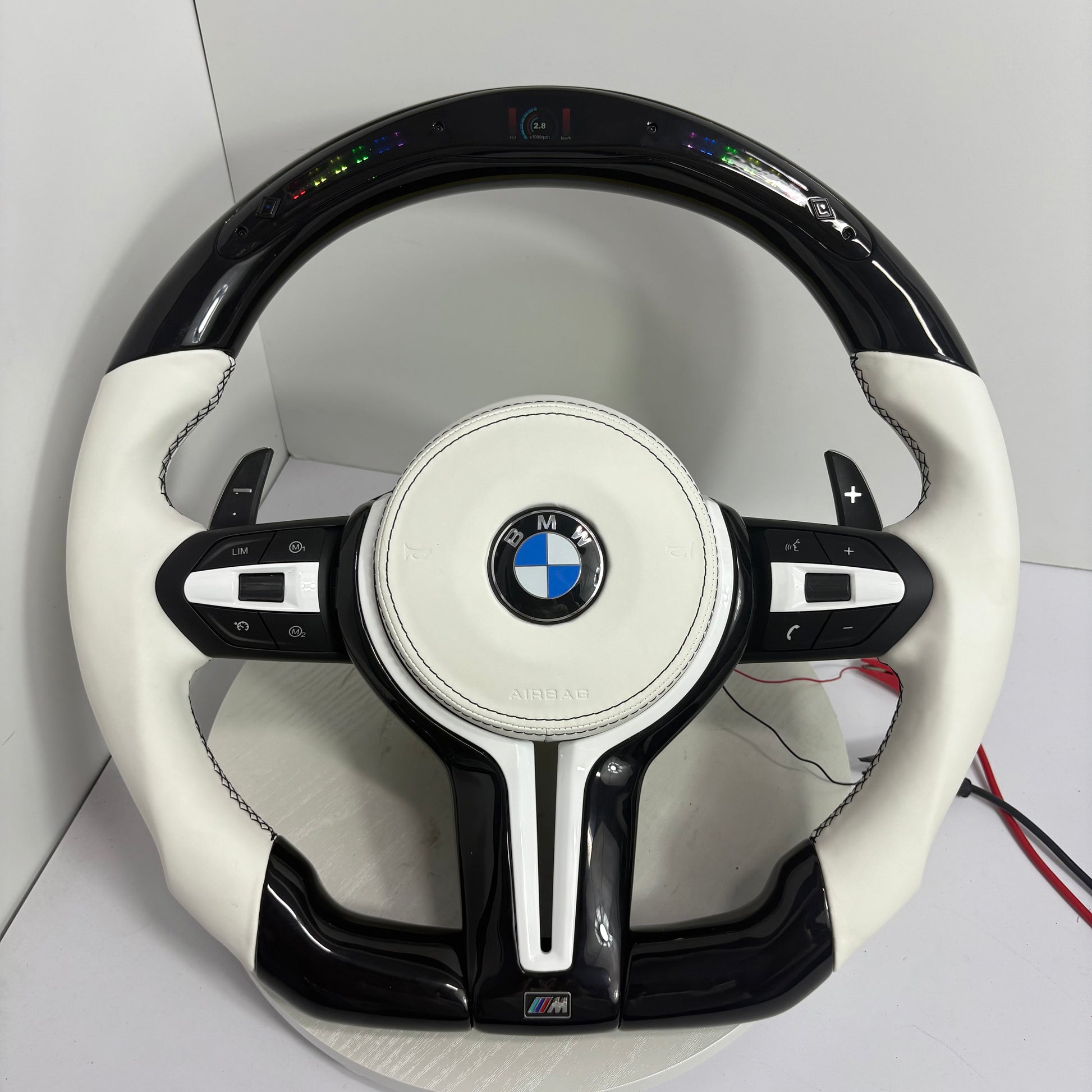 Custom BMW M4 Steering Wheel — front view