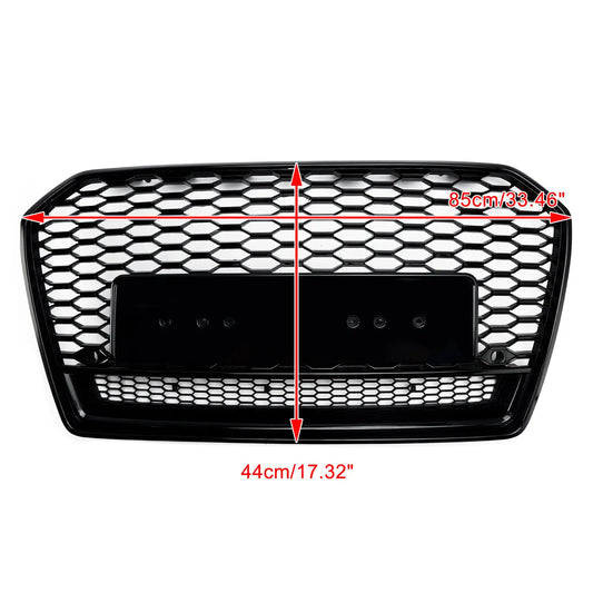 Black RS6 Grille for Audi A6 S6 — front view