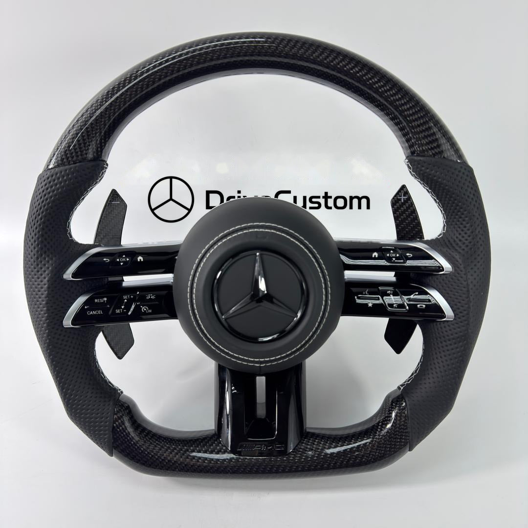 Custom Mercedes AMG Steering Wheel Latest Gen — front view