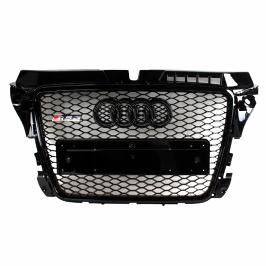 Black RS3 Grille for Audi A3 S3 8P — front view