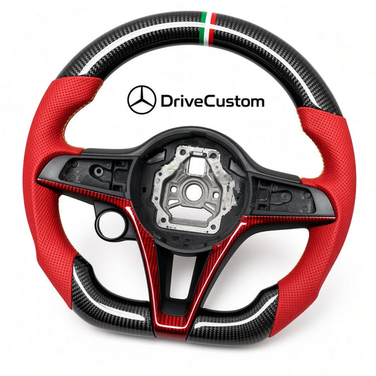 Custom Alfa Romeo Giulietta Steering Wheel — front view