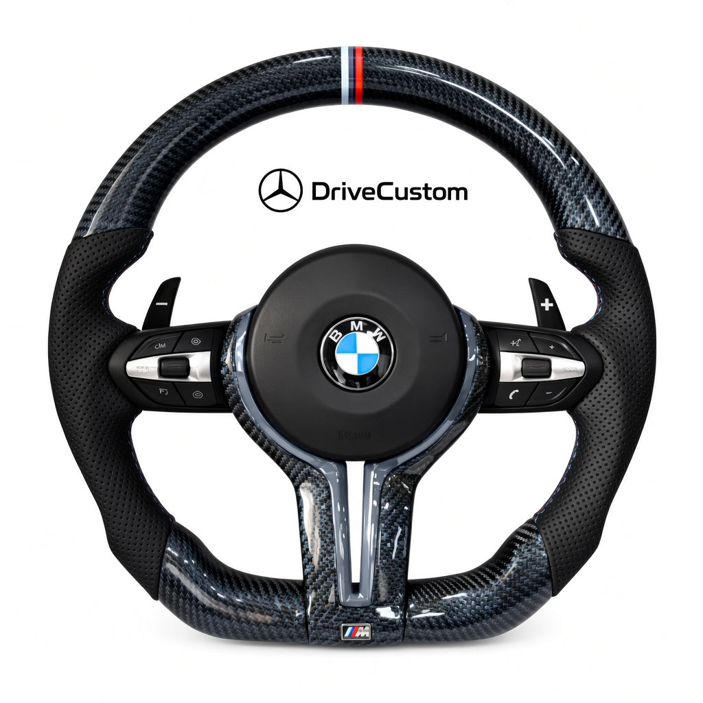 Custom BMW 5 Series Steering Wheel — front view