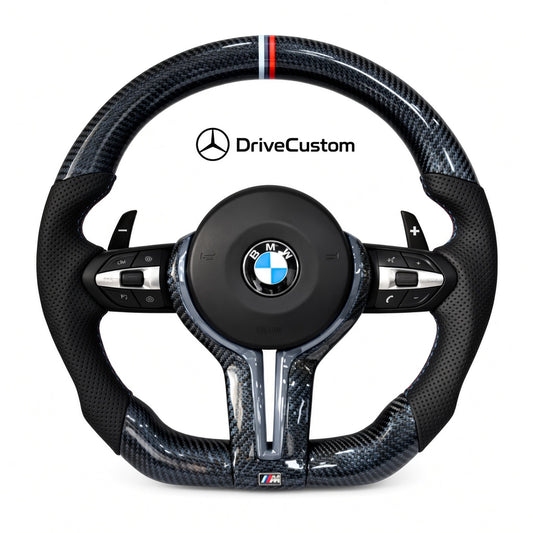 Custom BMW 5 Series Steering Wheel — front view