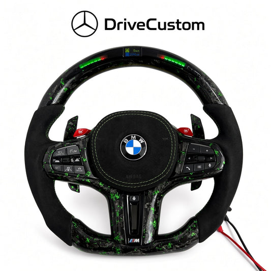 Custom BMW M8 Steering Wheel — front view