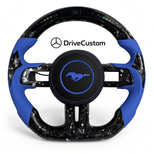 Custom Ford Mustang Steering Wheel — front view