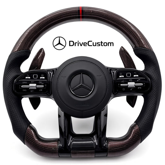 Custom Mercedes AMG Steering Wheel 2015-2021 — front view