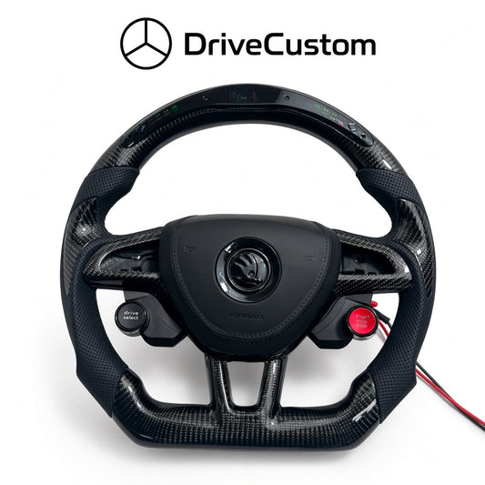 Custom Skoda Octavia Steering Wheel — front view