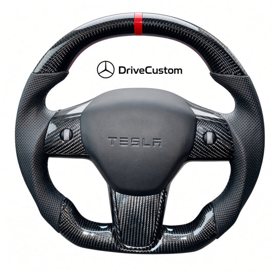 Custom Tesla Model 3 Steering Wheel — front view