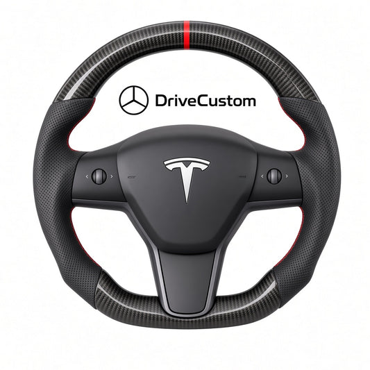 Custom Tesla Model S Steering Wheel — front view