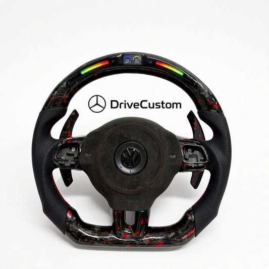 Custom VW Golf 6 GTD/GTI/R Steering Wheel — front view