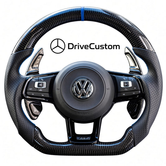 Custom VW Polo 5 Steering Wheel — front view