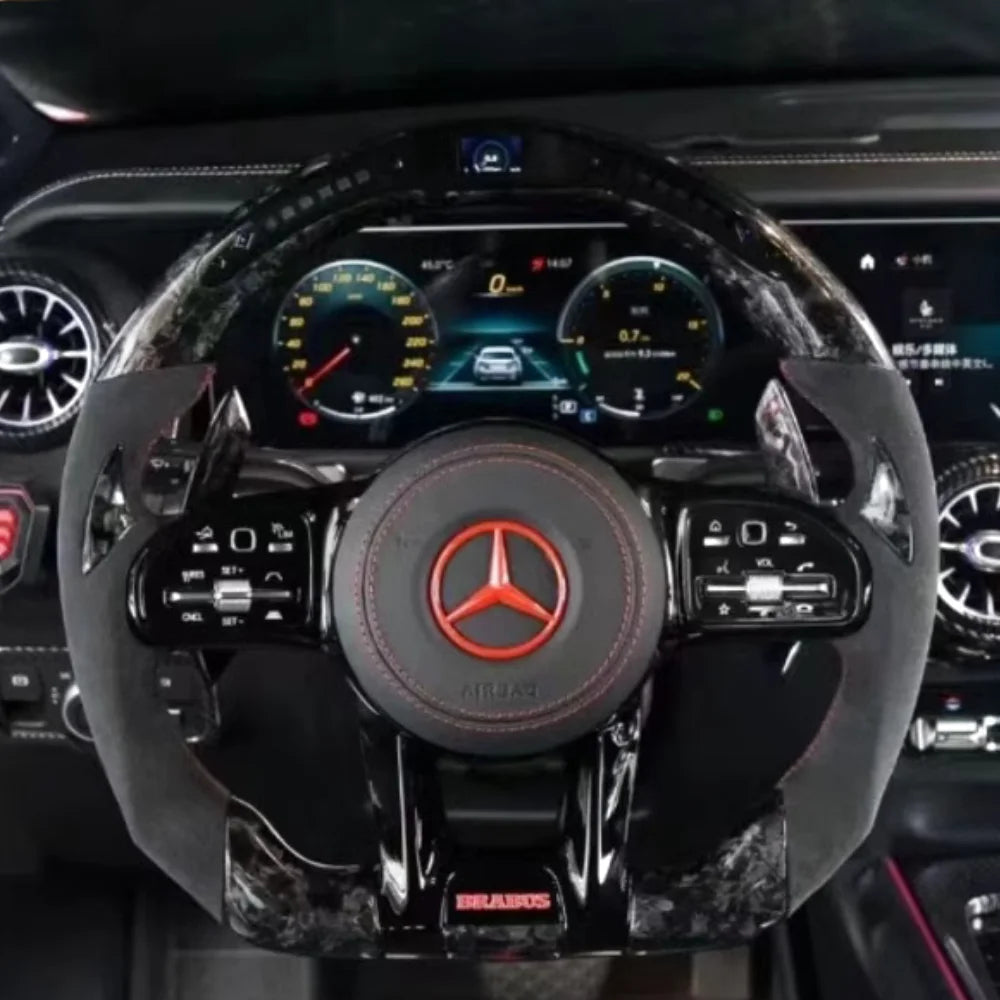 Brabus-Style Mercedes Steering Wheel — detail