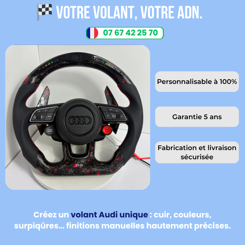 Custom Audi A7/RS7/S7 Steering Wheel — view 3