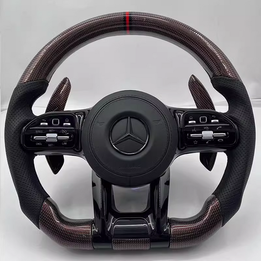 Custom Mercedes AMG Steering Wheel 2015-2021 — front view