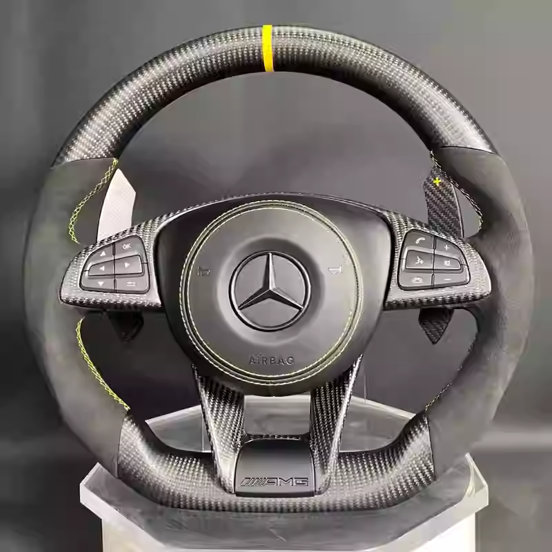 Custom Mercedes AMG Steering Wheel 2014-2017 — front view
