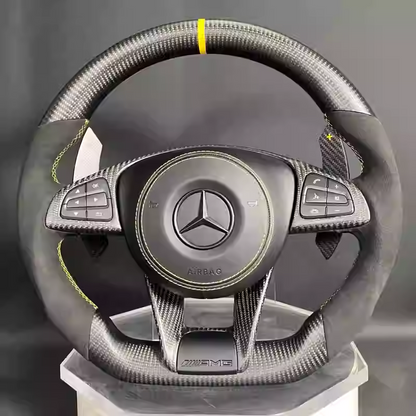 Custom Mercedes AMG Steering Wheel 2014-2017 — front view