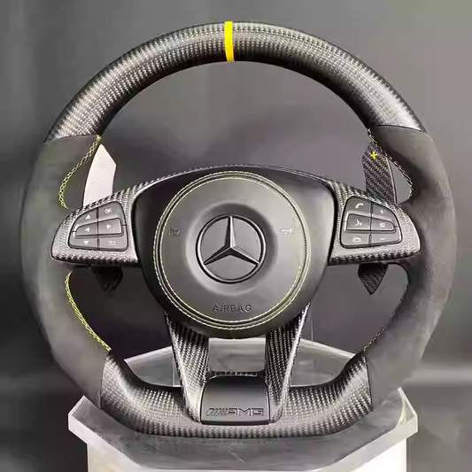 Custom Mercedes AMG Steering Wheel 2014-2017 — front view