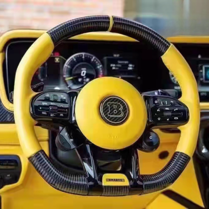 Brabus-Style Mercedes Steering Wheel — front view