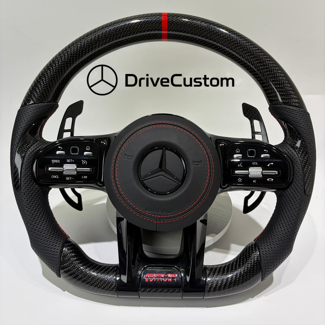 Custom Mercedes S-Class Steering Wheel — front view