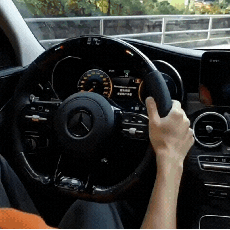 Custom Mercedes S-Class Steering Wheel — detail
