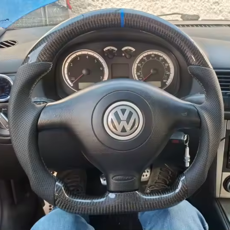 Custom VW Golf 4 Steering Wheel — front view
