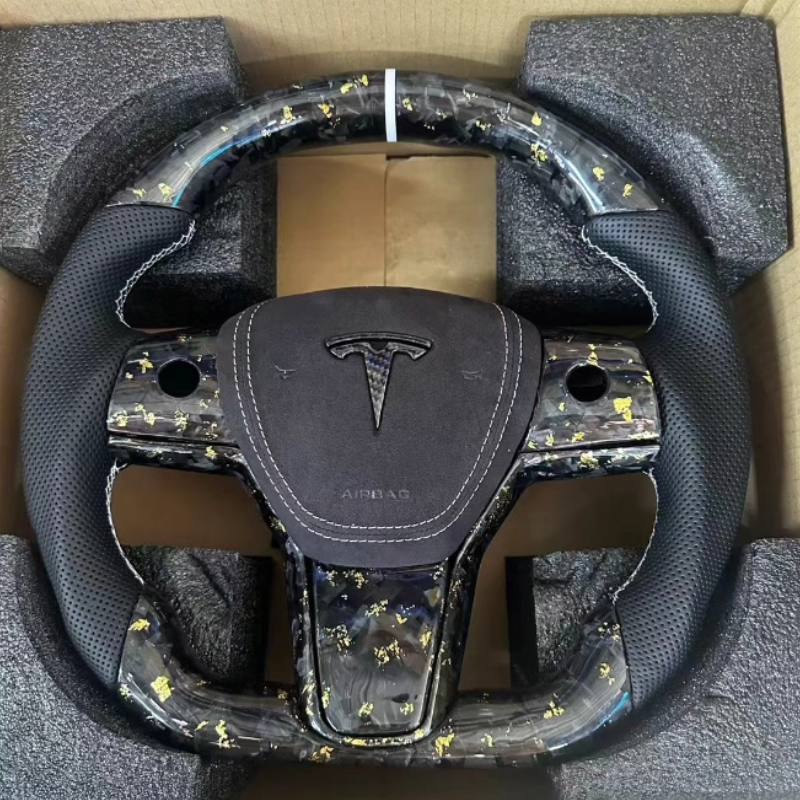 Custom Tesla Model S Steering Wheel — detail