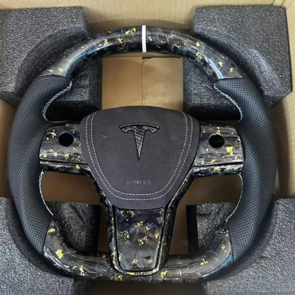 Custom Tesla Model S Steering Wheel — detail