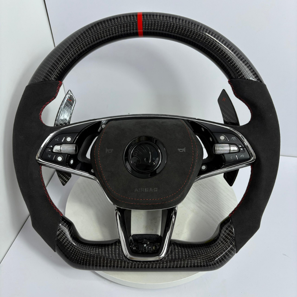 Custom Skoda Fabia Steering Wheel — front view