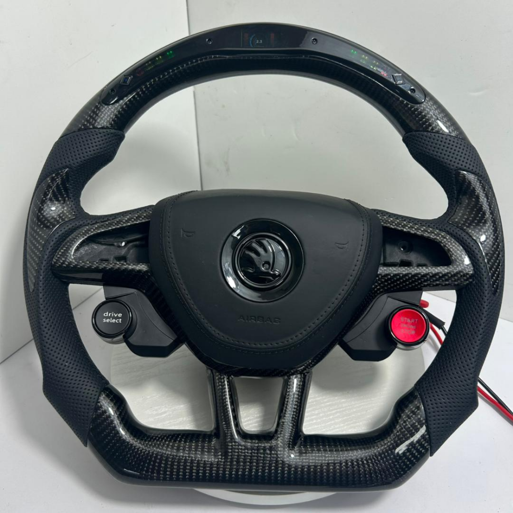 Custom Skoda Octavia Steering Wheel — front view
