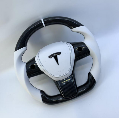 Custom Tesla Model 3 Steering Wheel — detail