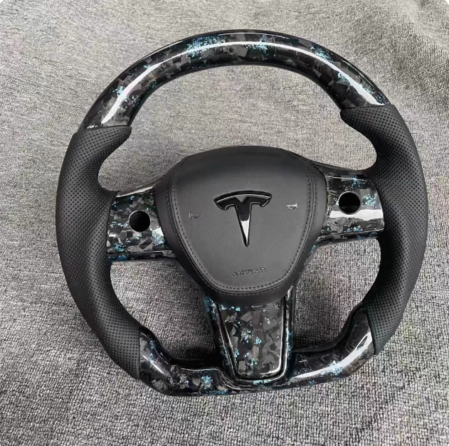 Custom Tesla Model Y Steering Wheel — detail