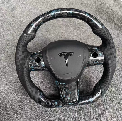 Custom Tesla Model Y Steering Wheel — detail