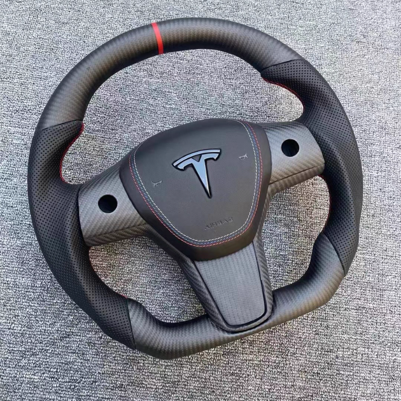 Custom Tesla Model Y Steering Wheel — front view