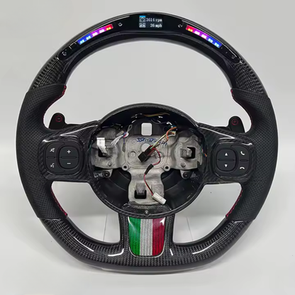 Custom Abarth Steering Wheel — detail