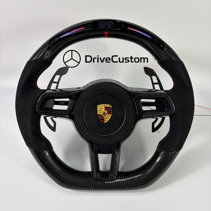 Custom Porsche Cayenne Steering Wheel — front view